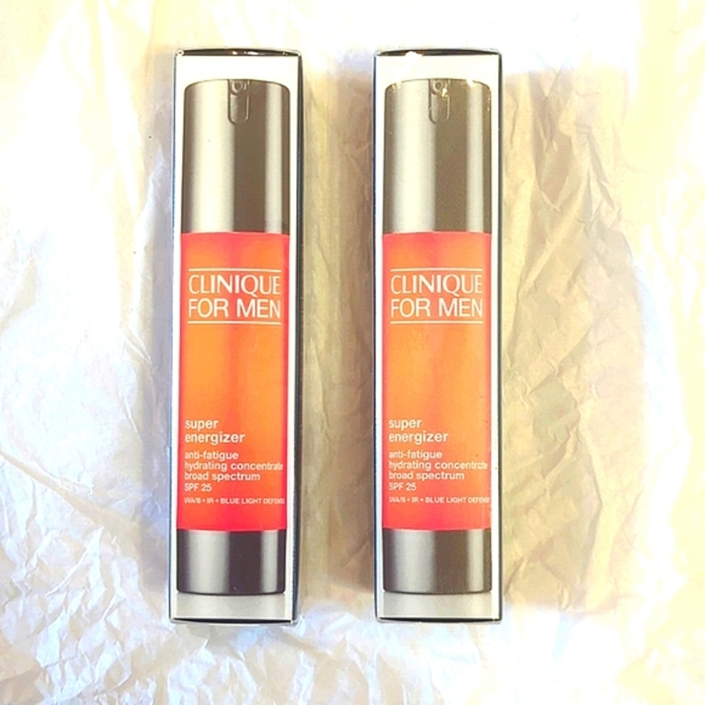 2xNIB🔆Clinique Men Super Energizer™ Anti-Fatigue hydrating concentrate SPF25